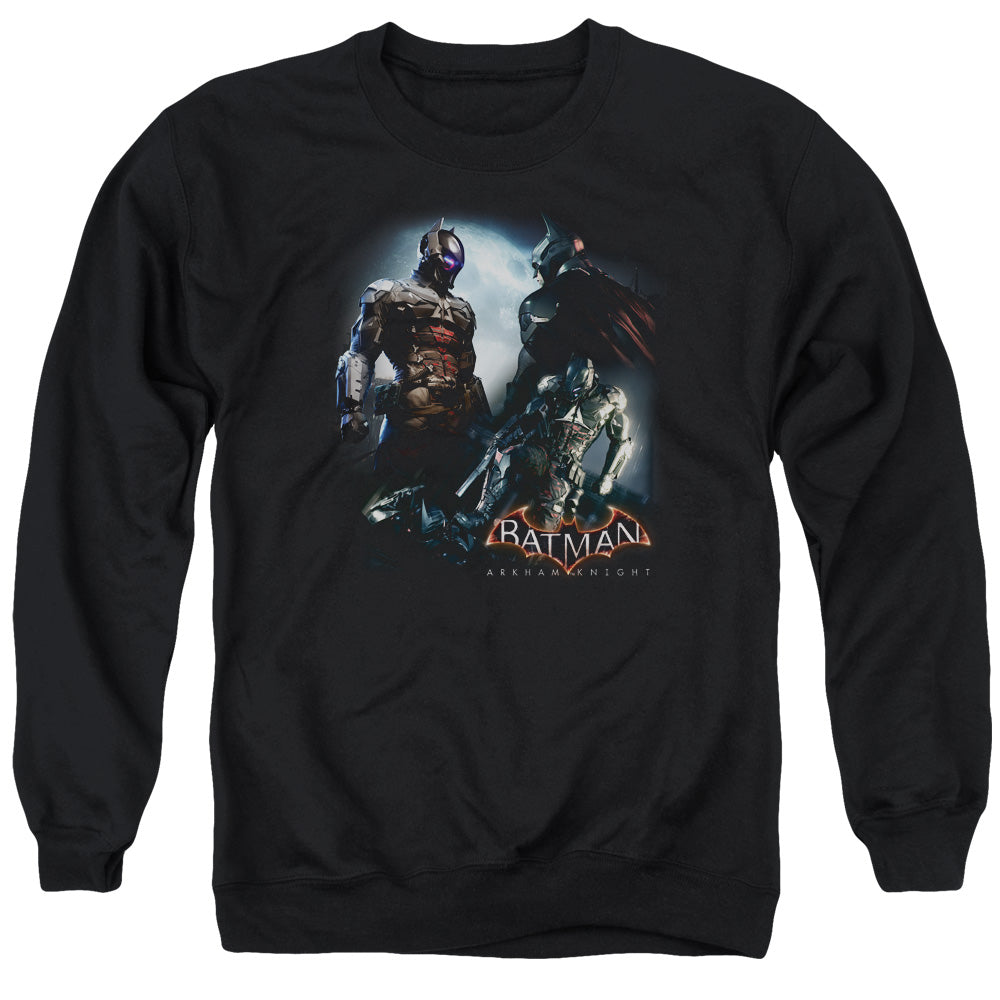 Batman Arkham Knight Face Off Mens Crewneck Sweatshirt Black