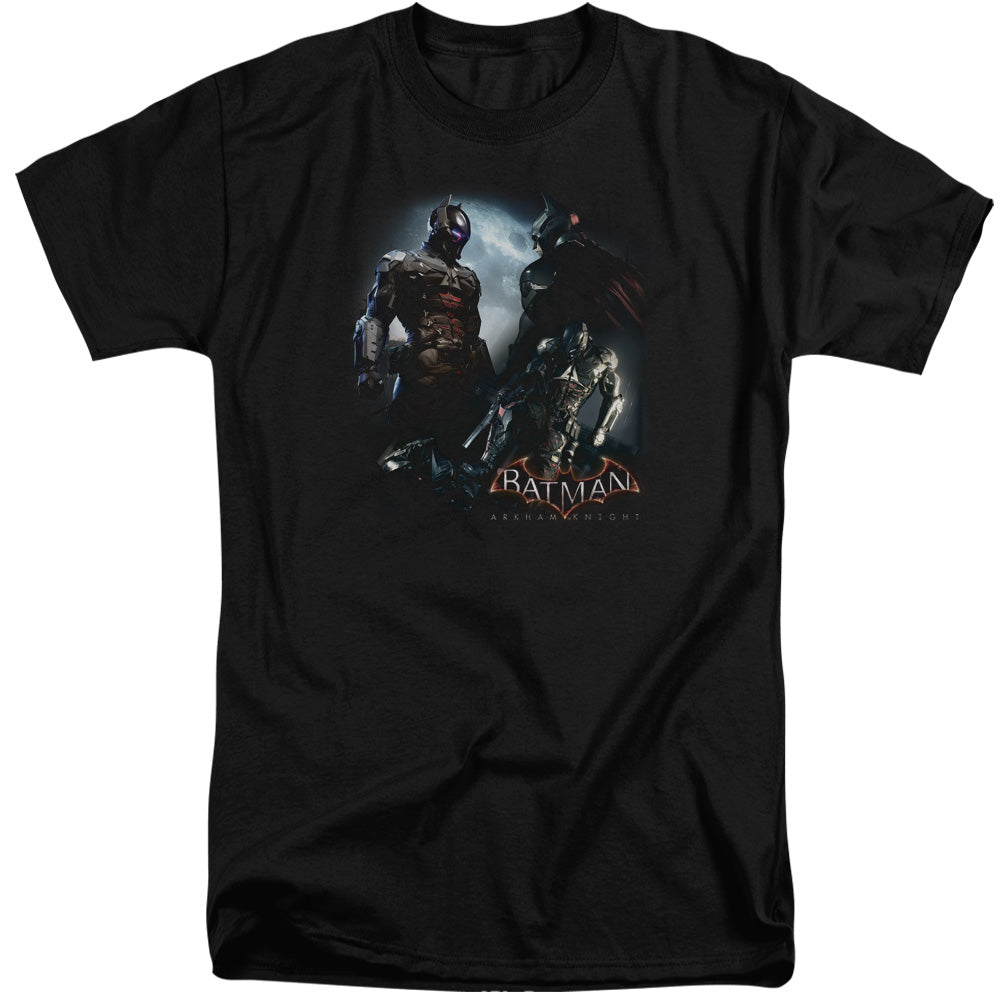 Batman Arkham Knight Face Off Mens Tall T Shirt Black