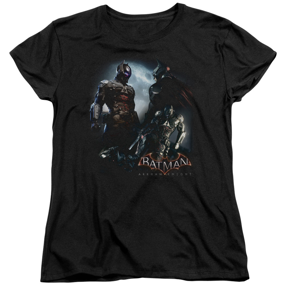 Batman Arkham Knight Face Off Womens T Shirt Black