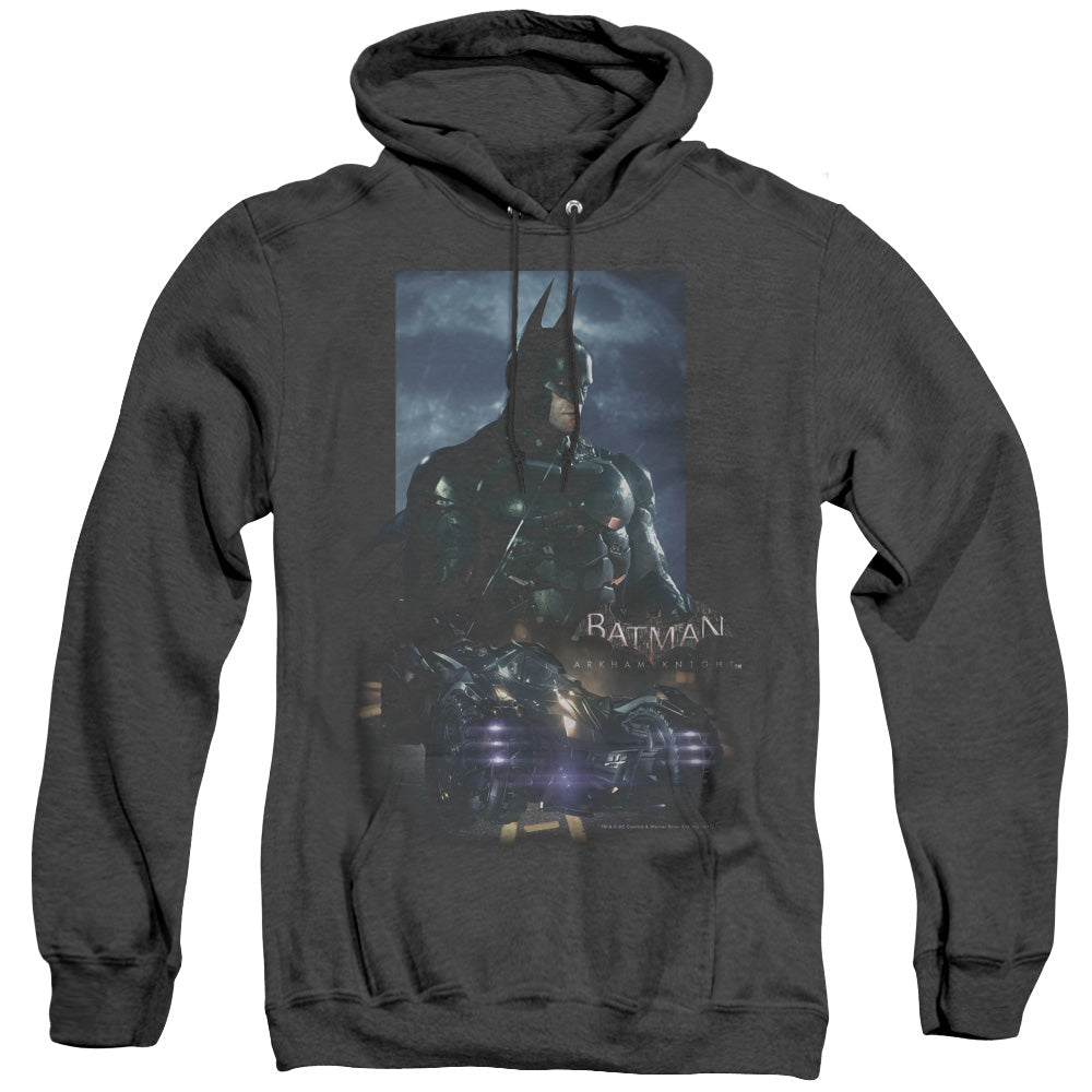 Batman Arkham Knight Batmobile Heather Mens Hoodie Black