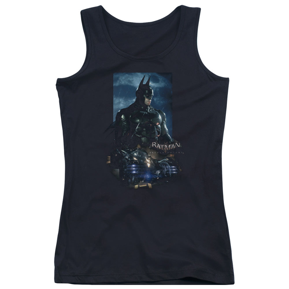 Batman Arkham Knight Batmobile Womens Tank Top Shirt Black