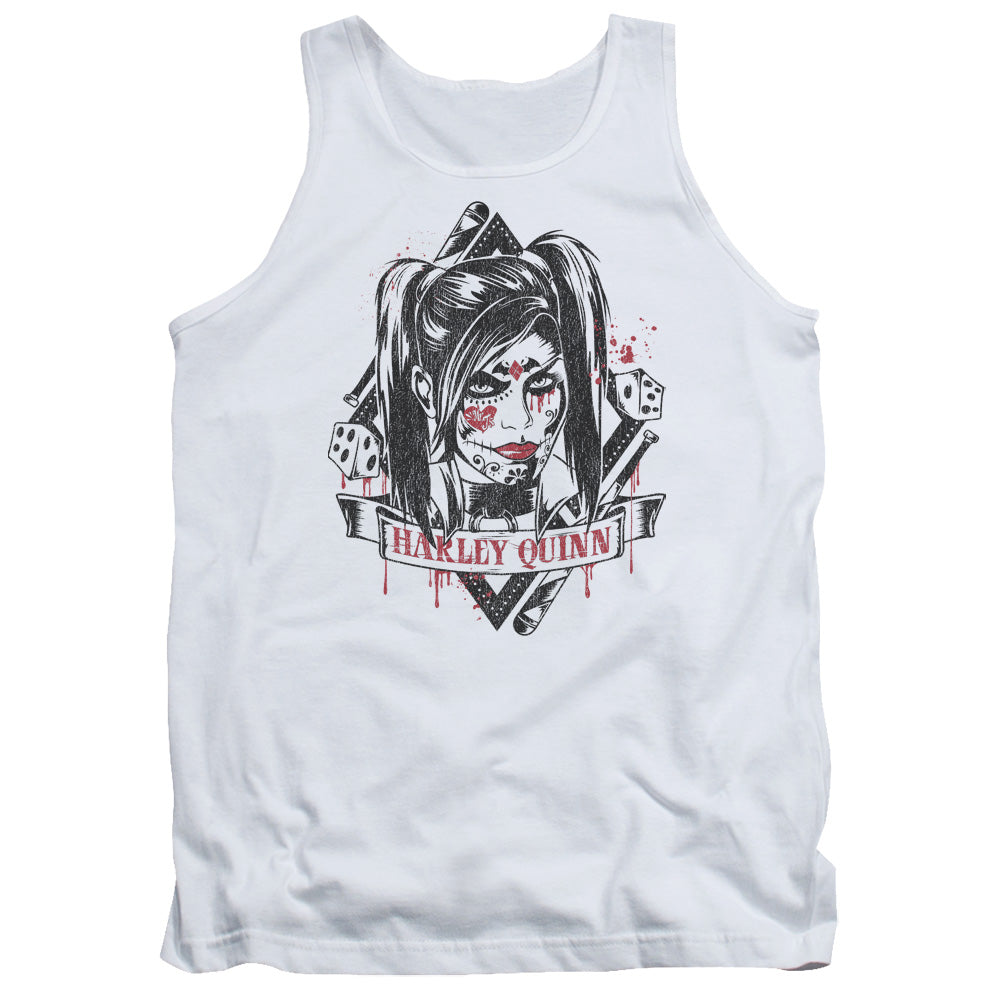 Batman Arkham Knight Sugar Quinn Mens Tank Top Shirt White