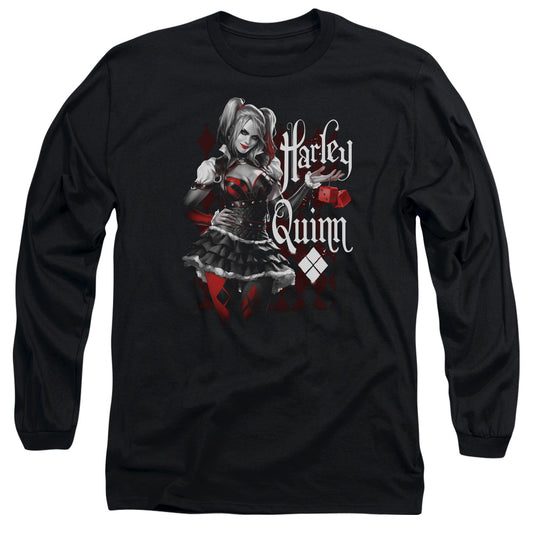 Batman Arkham Knight Dice Mens Long Sleeve Shirt Black