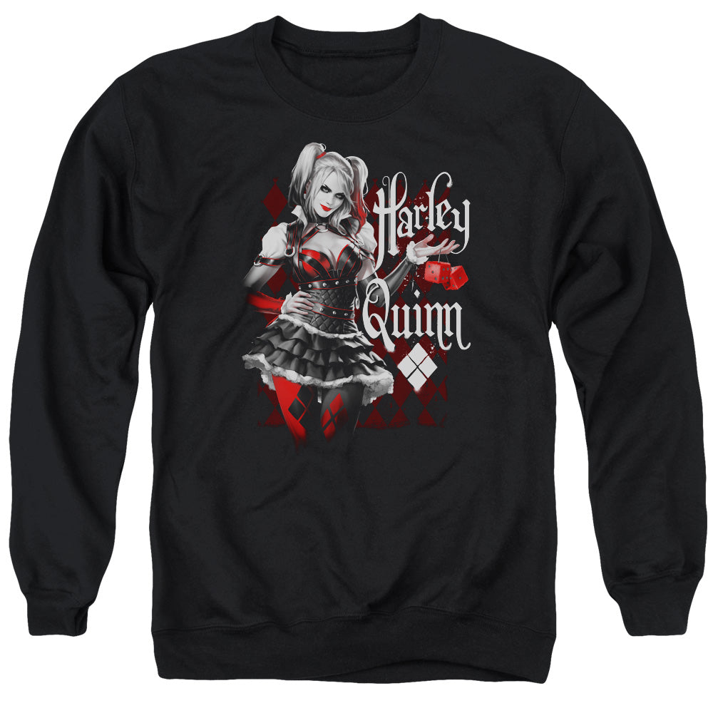 Batman Arkham Knight Dice Mens Crewneck Sweatshirt Black