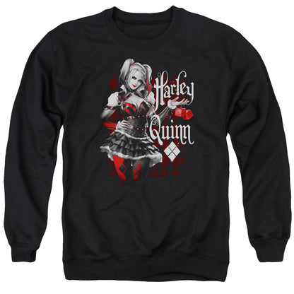 Batman Arkham Knight Dice Mens Crewneck Sweatshirt Black