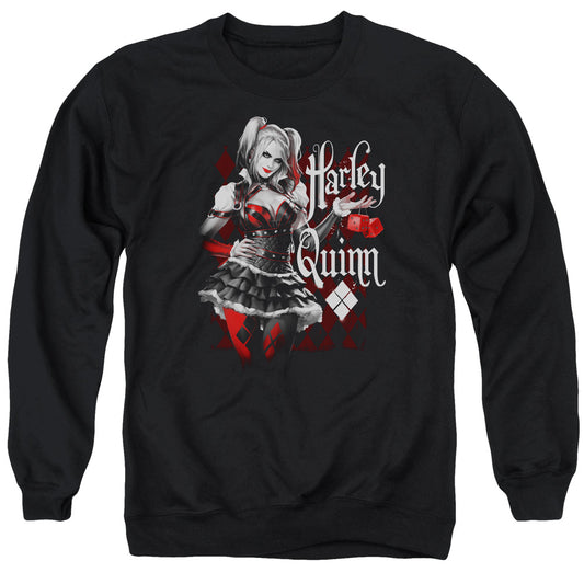 Batman Arkham Knight Dice Mens Crewneck Sweatshirt Black