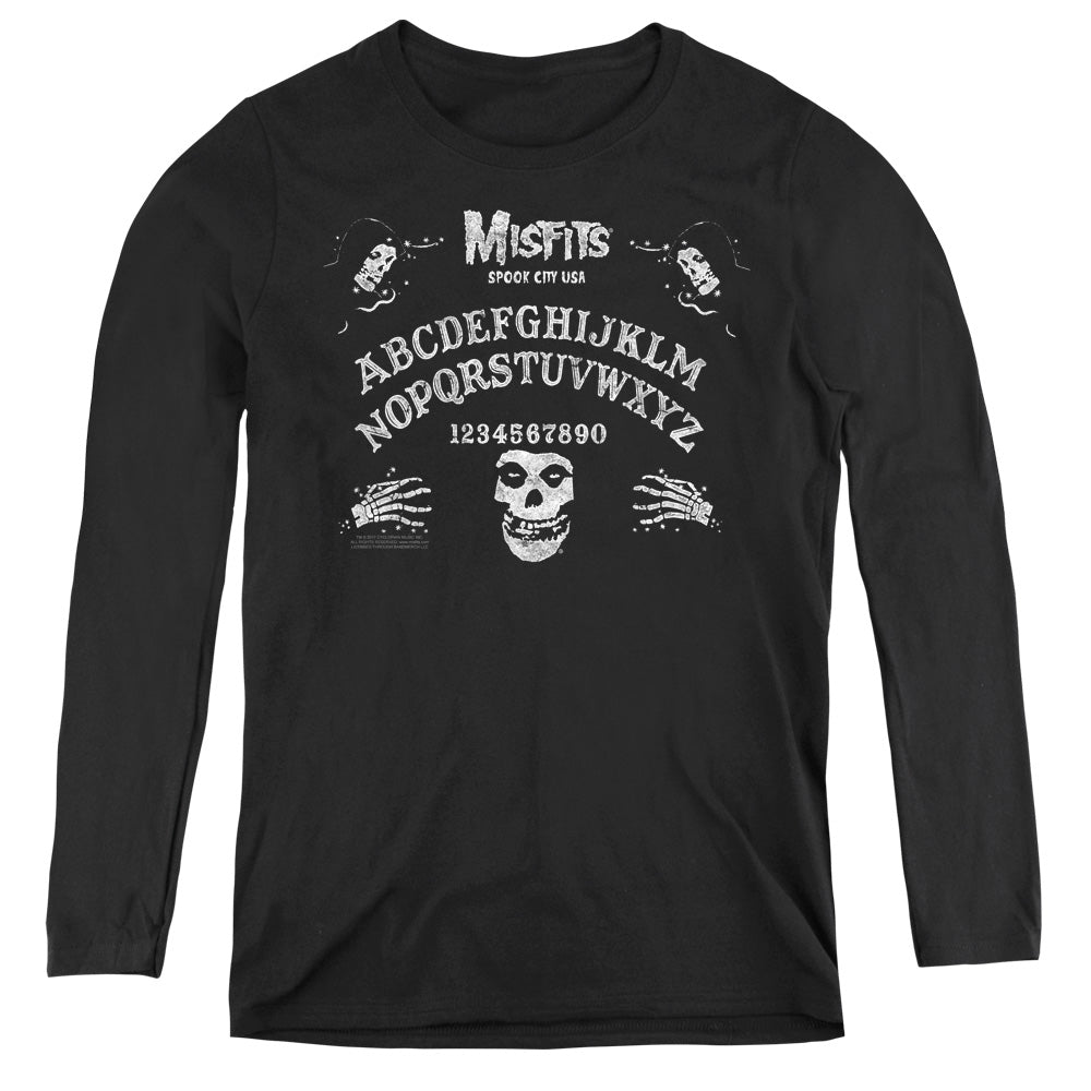 Misfits Ouija Board Womens Long Sleeve Shirt Black