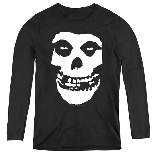 Misfits Fiend Skull Womens Long Sleeve Shirt Black