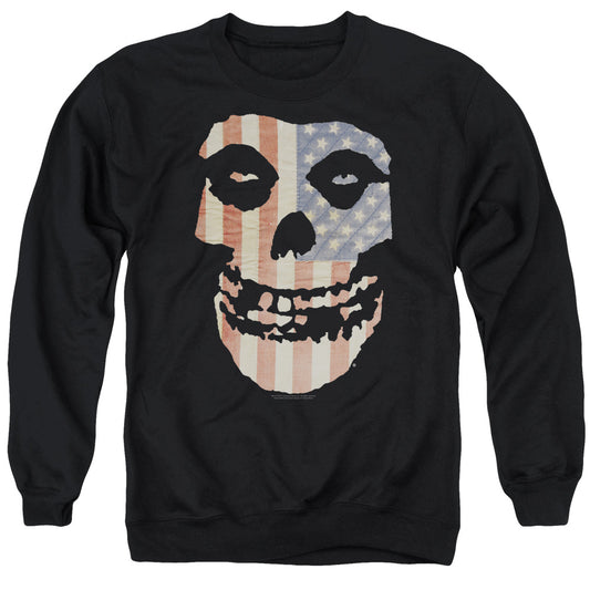 Misfits Fiend Flag Colored Mens Crewneck Sweatshirt Black