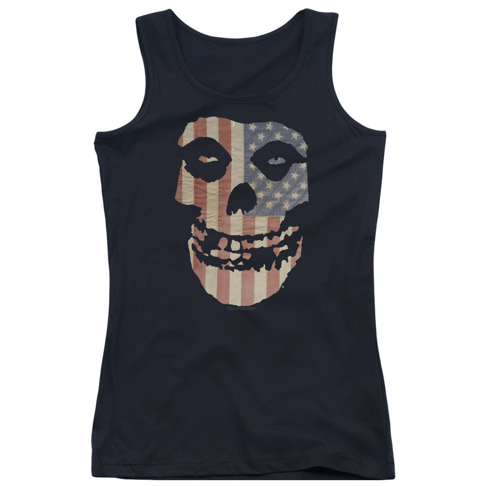 Misfits Fiend Flag Colored Womens Tank Top Shirt Black