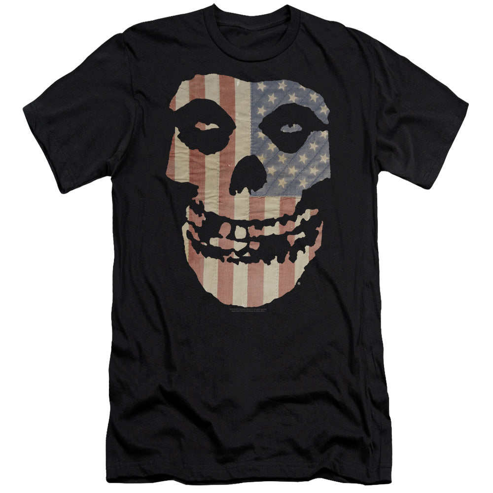 Misfits Fiend Flag Colored Premium Bella Canvas Slim Fit Mens T Shirt Black