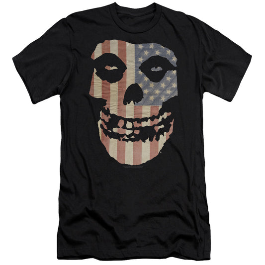 Misfits Fiend Flag Colored Slim Fit Mens T Shirt Black