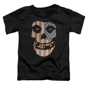 Misfits Fiend Flag Colored Toddler Kids Youth T Shirt Black