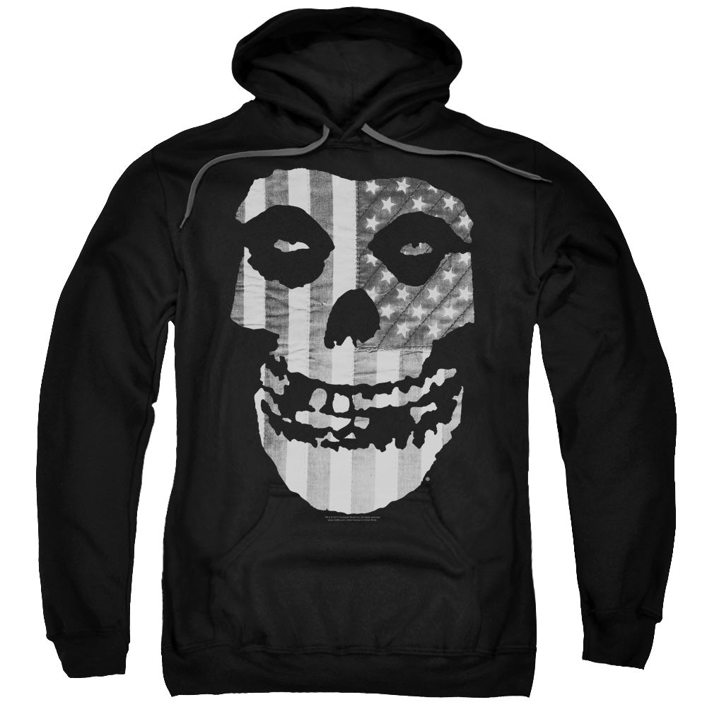 Misfits Fiend Flag Black & White Mens Hoodie Black