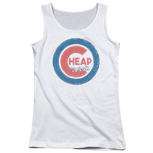 Cheap Trick Cheap Cub Womens Tank Top Shirt White