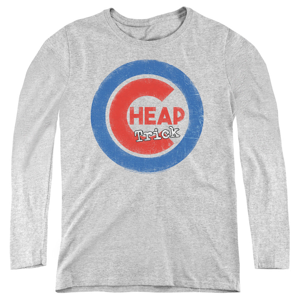 Cheap Trick Cheap Cub Womens Long Sleeve Shirt Athletic Heather