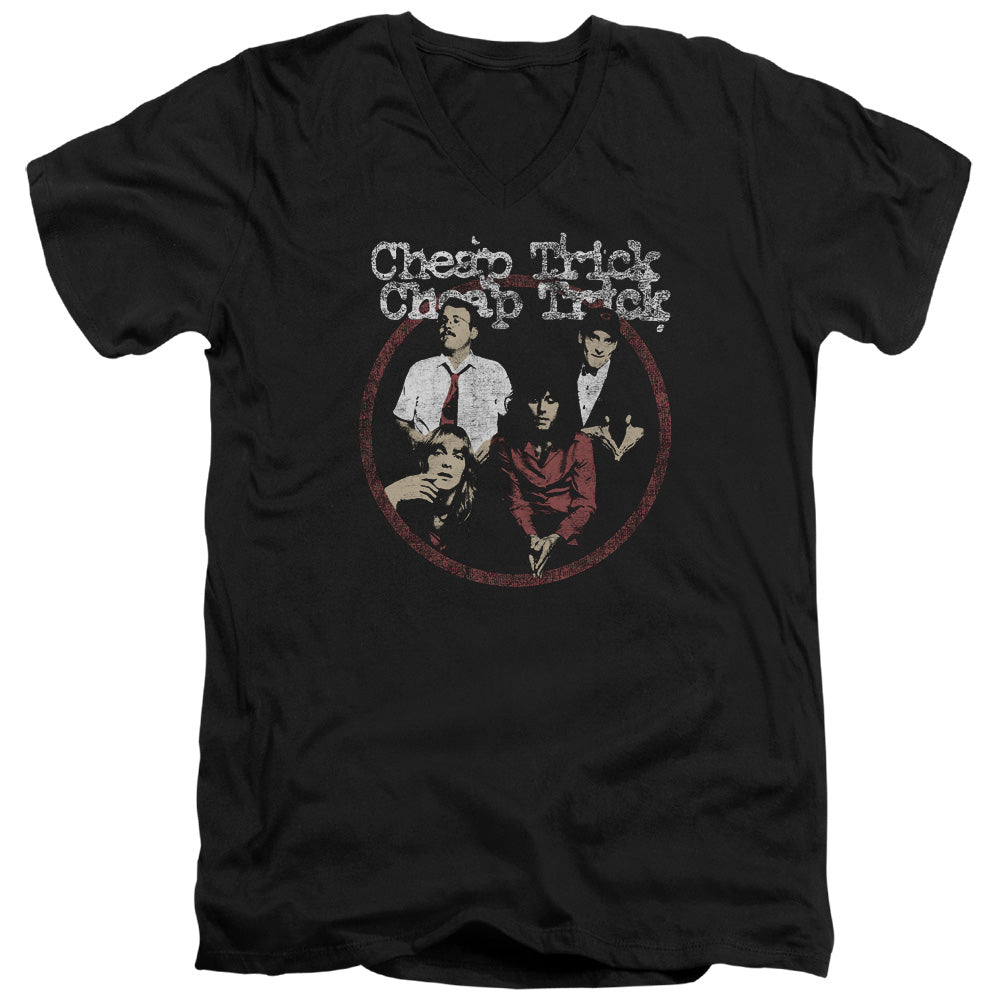 Cheap Trick Cheap Trick Mens Slim Fit V-Neck T Shirt Black