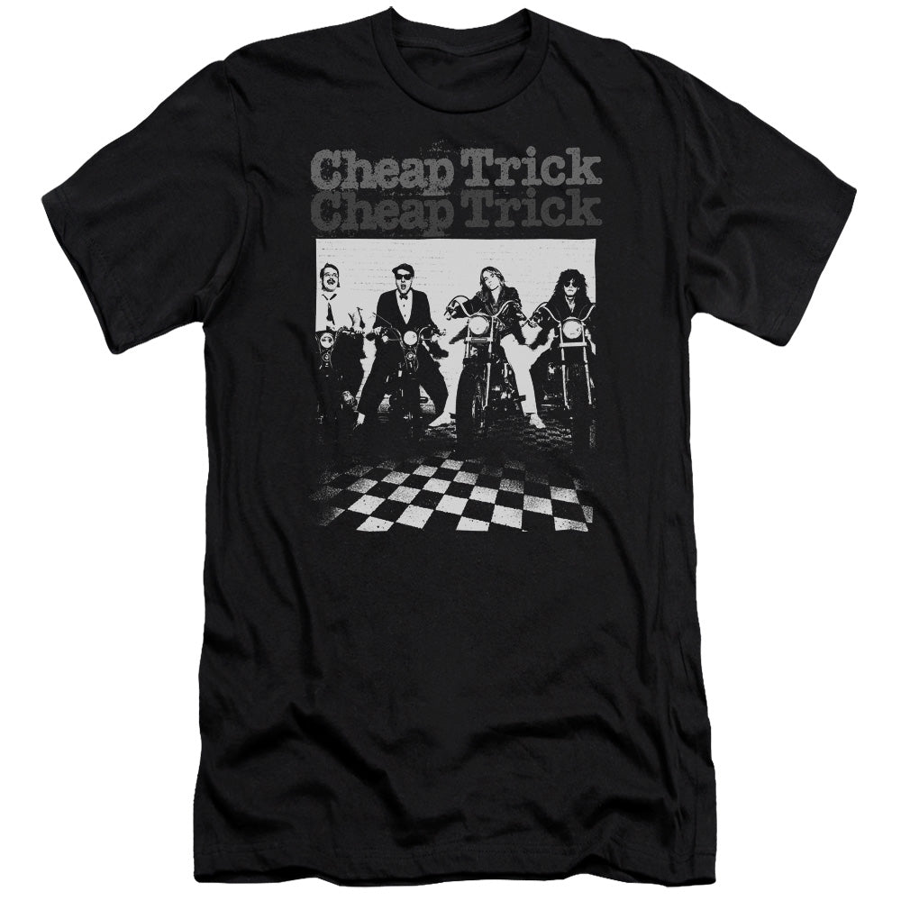 Cheap Trick Cheap Trick Bikes Premium Bella Canvas Slim Fit Mens T Shirt Black