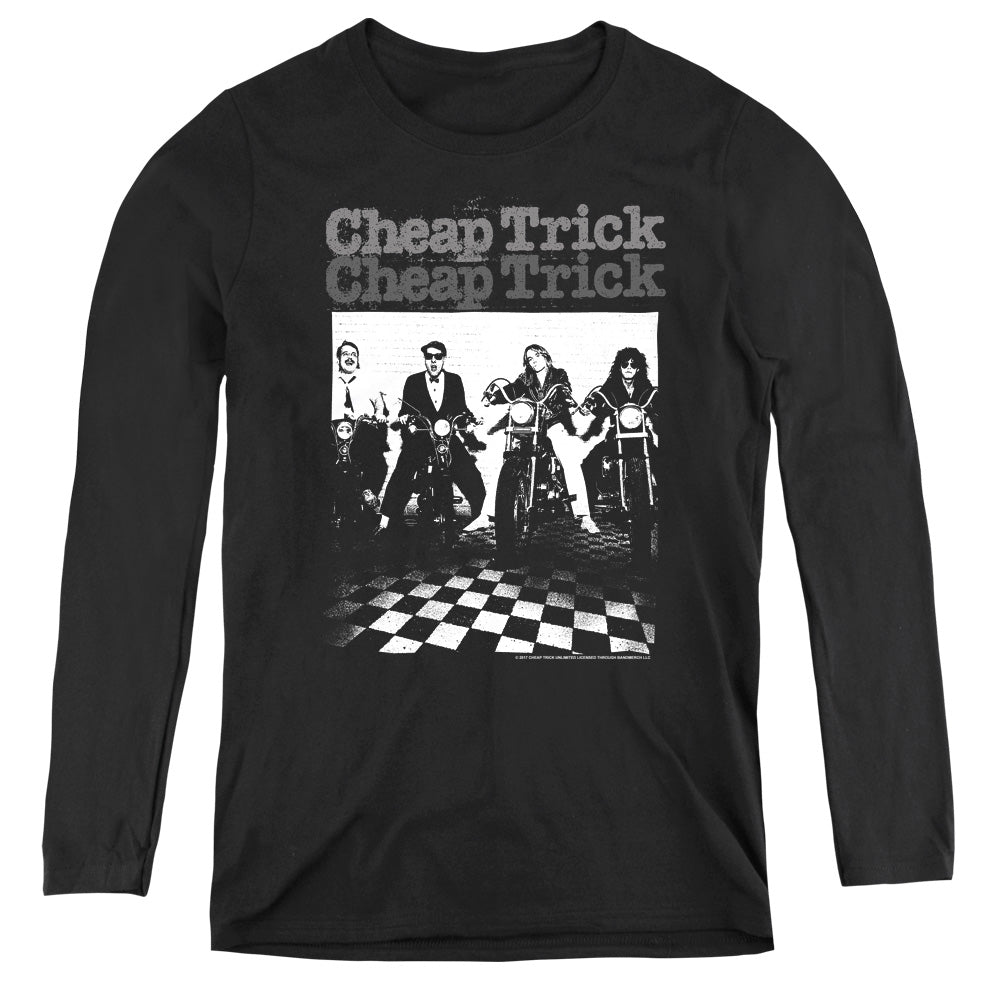 Cheap Trick Cheap Trick Bikes Womens Long Sleeve Shirt Black