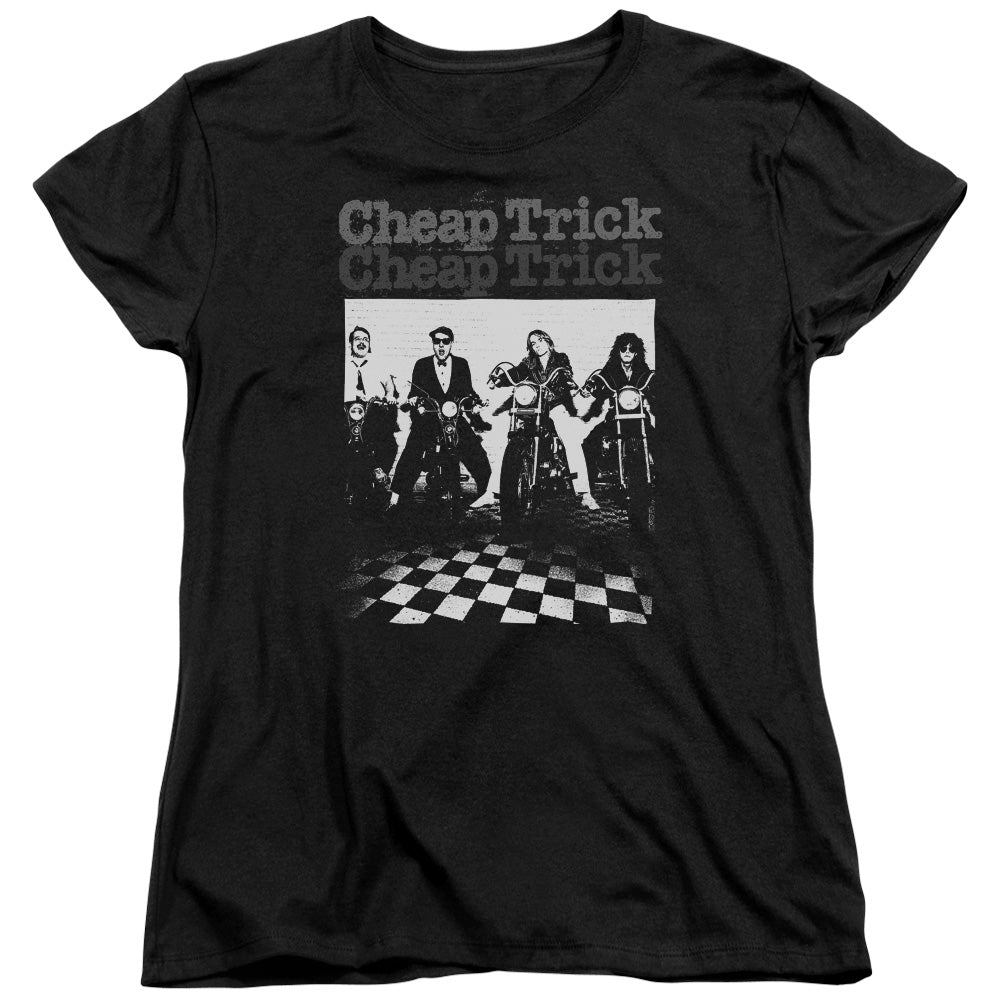 Cheap Trick Cheap Trick Bikes Womens T Shirt Black