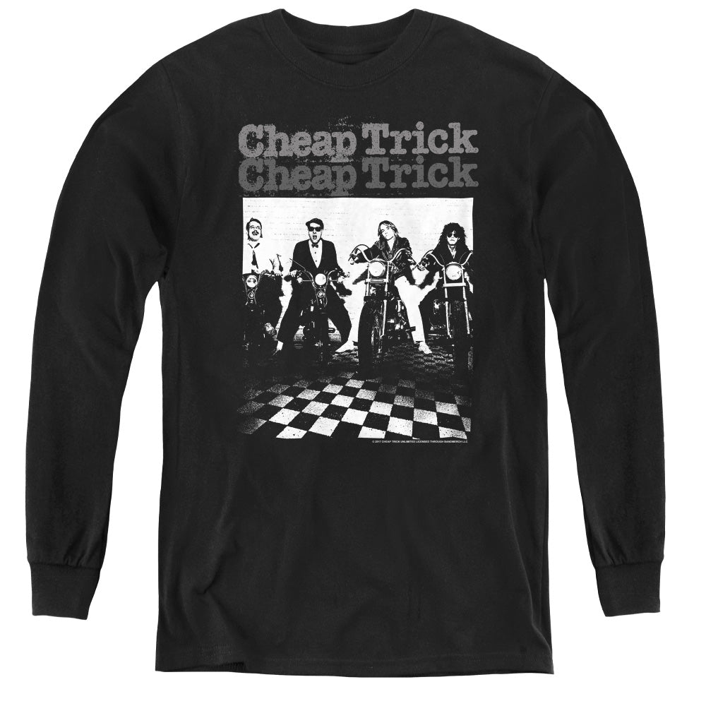 Cheap Trick Cheap Trick Bikes Long Sleeve Kids Youth T Shirt Black