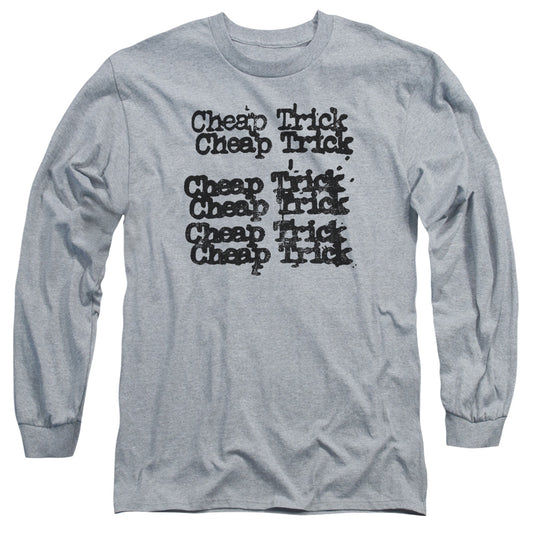 Cheap Trick Cheap Trick Logo Mens Long Sleeve Shirt Athletic Heather