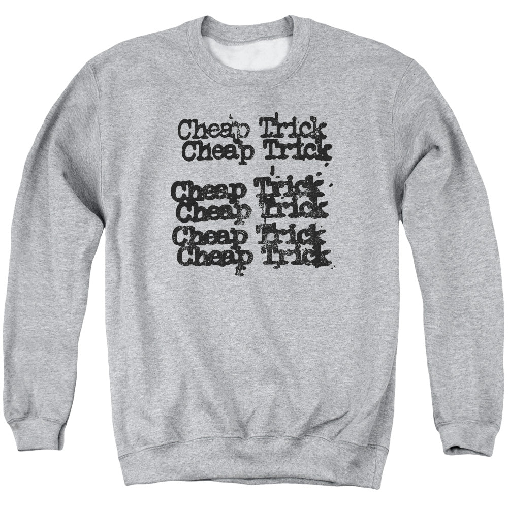 Cheap Trick Cheap Trick Logo Mens Crewneck Sweatshirt Athletic Heather