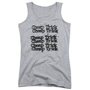 Cheap Trick Cheap Trick Logo Womens Tank Top Shirt Athletic Heather