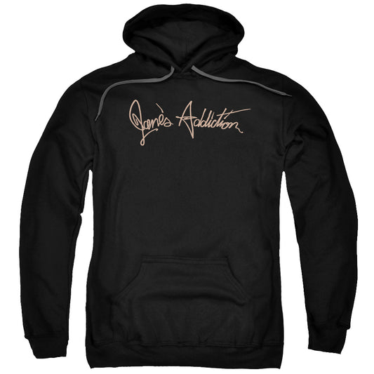 Janes Addiction Script Logo Mens Hoodie Black