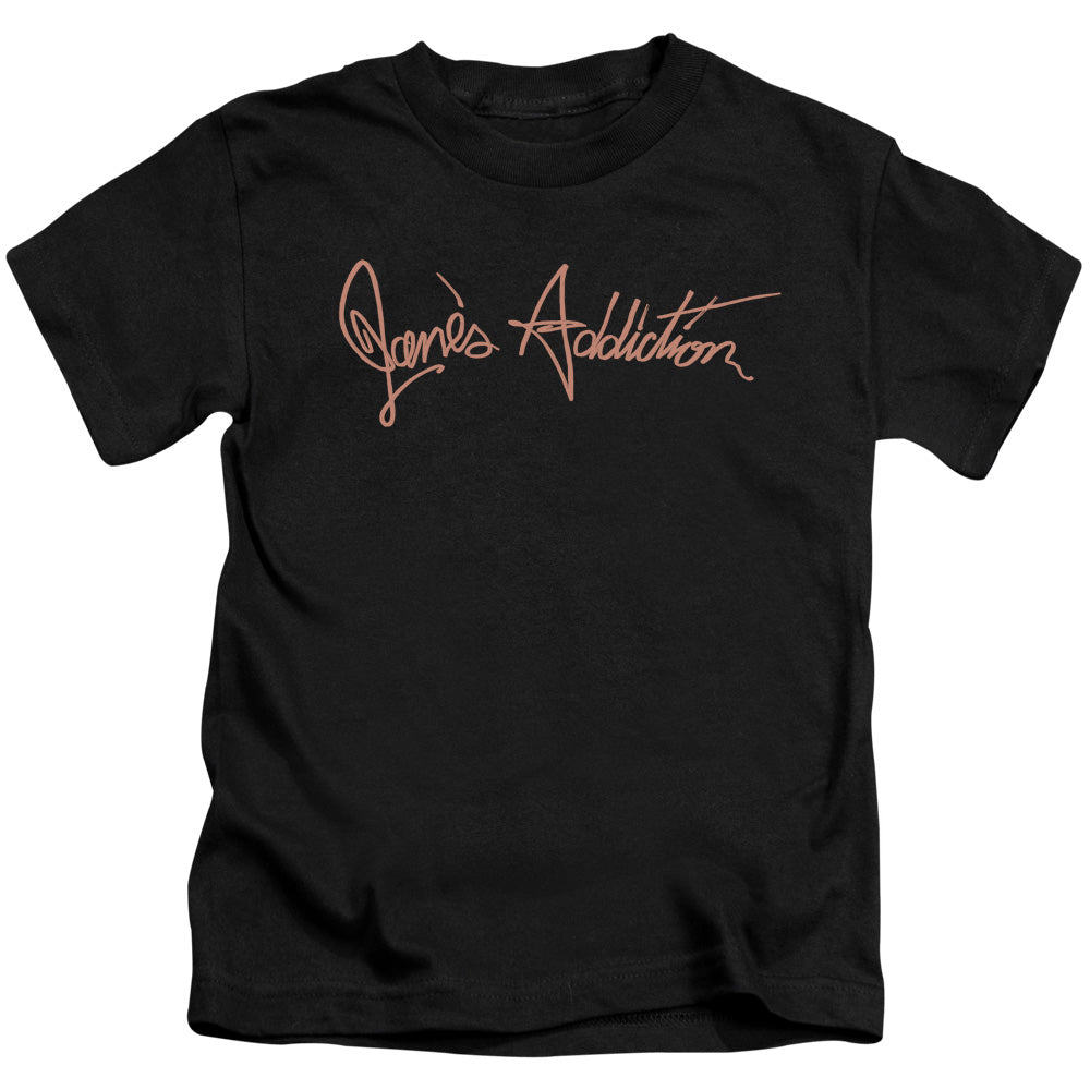 Janes Addiction Script Logo Juvenile Kids Youth T Shirt Black