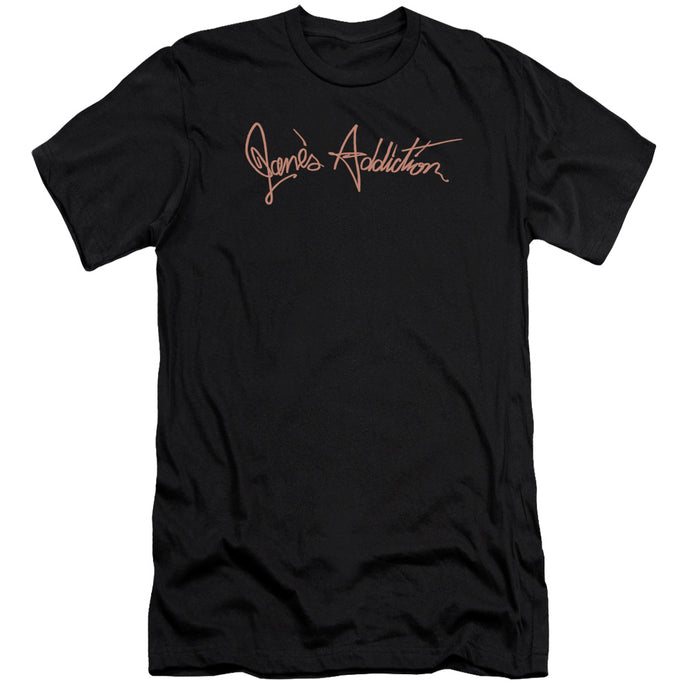Janes Addiction Script Logo Premium Bella Canvas Slim Fit Mens T Shirt Black