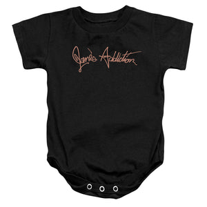 Janes Addiction Script Logo Infant Baby Snapsuit Black