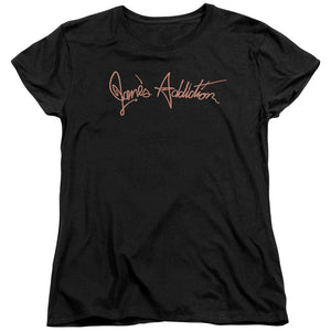 Janes Addiction Script Logo Womens T Shirt Black