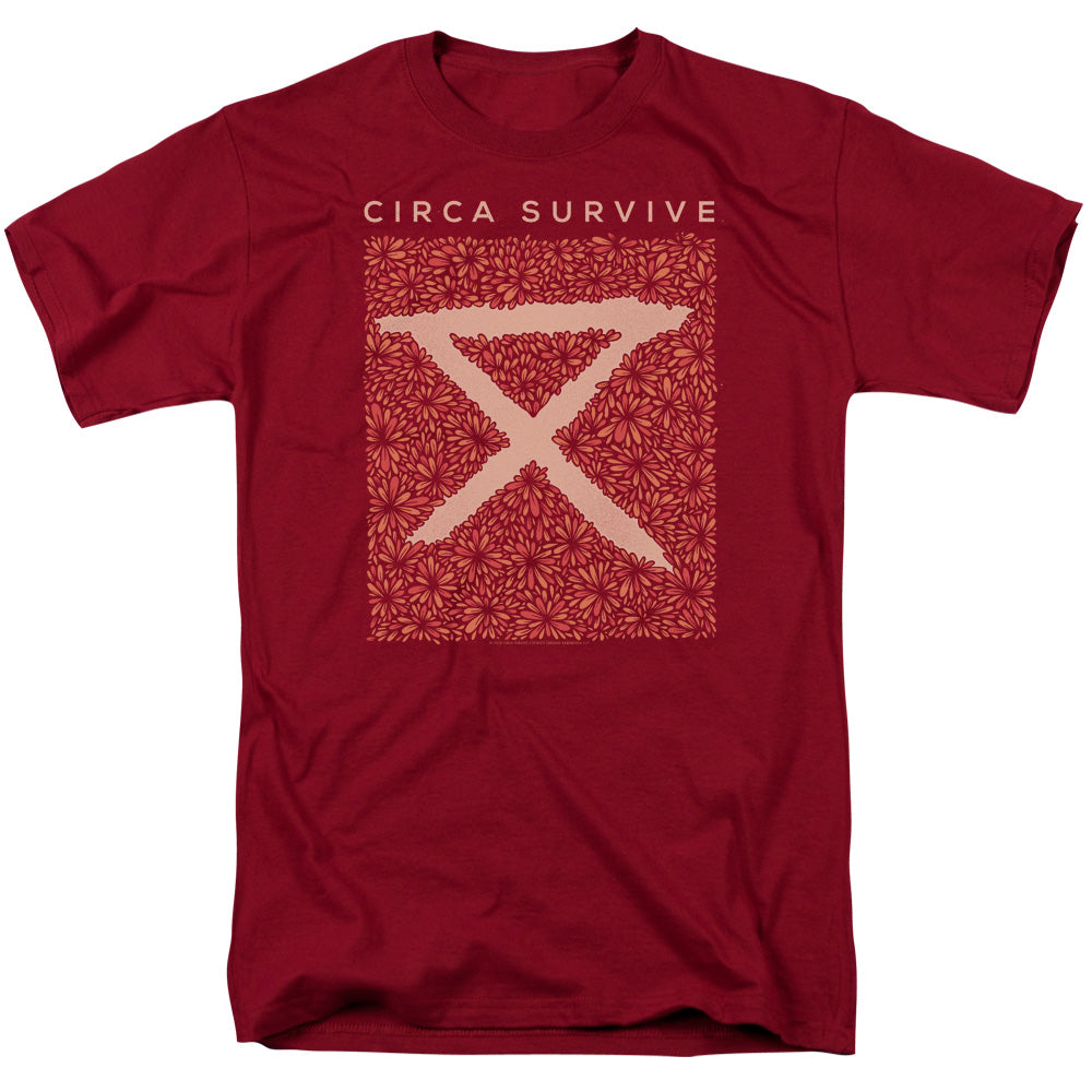 Circa Survive Floral Mens T Shirt Cardinal