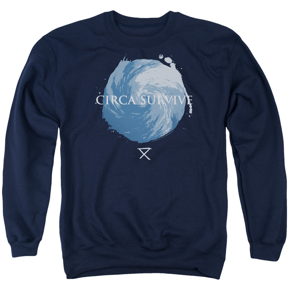 Circa Survive Storm Mens Crewneck Sweatshirt Navy Blue