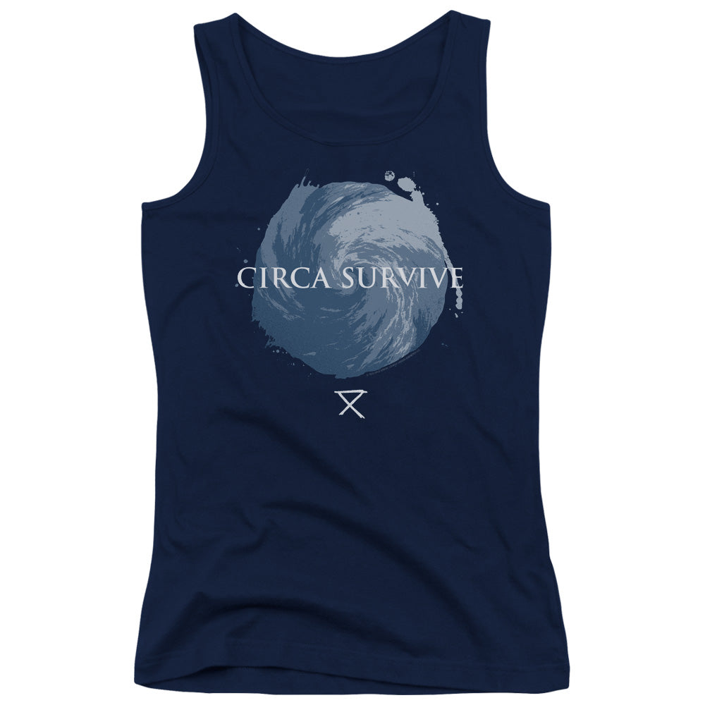 Circa Survive Storm Womens Tank Top Shirt Navy Blue