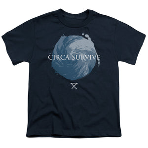 Circa Survive Storm Kids Youth T Shirt Navy Blue