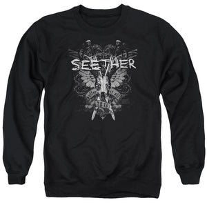 Seether Suffer Mens Crewneck Sweatshirt Black