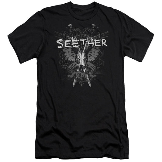 Seether Suffer Premium Bella Canvas Slim Fit Mens T Shirt Black