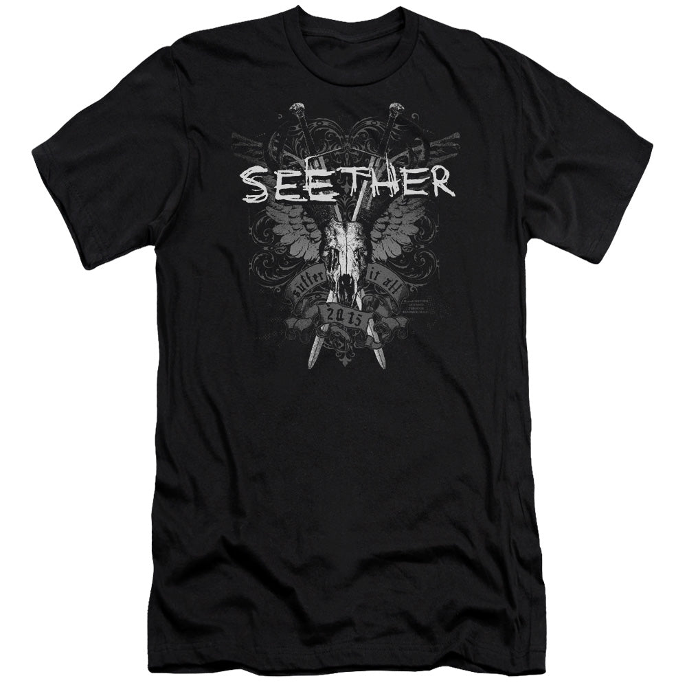 Seether Suffer Slim Fit Mens T Shirt Black