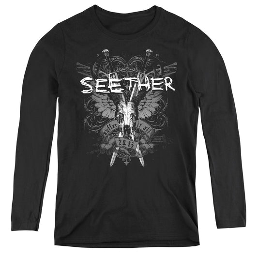 Seether Suffer Womens Long Sleeve Shirt Black