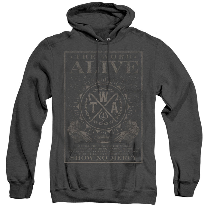 The Word Alive Show No Mercy Heather Mens Hoodie Black