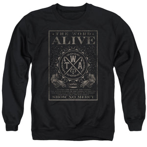 The Word Alive Show No Mercy Mens Crewneck Sweatshirt Black