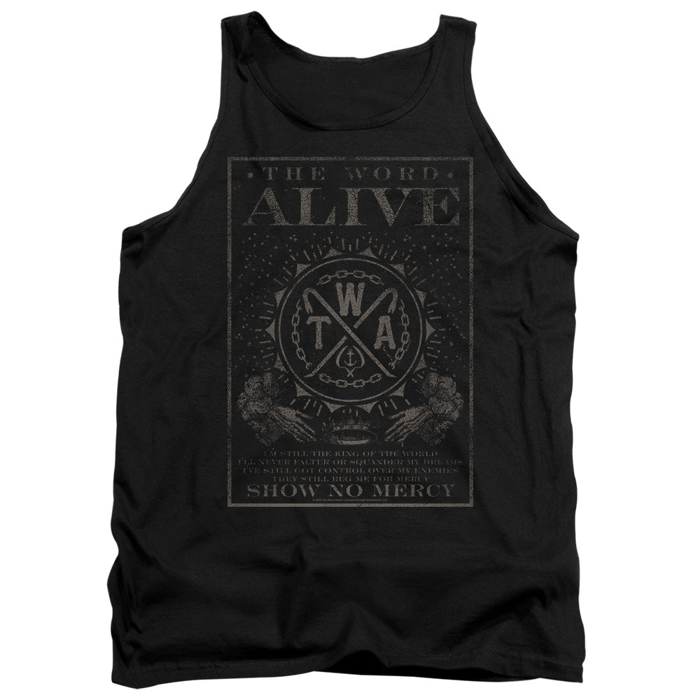 The Word Alive Show No Mercy Mens Tank Top Shirt Black