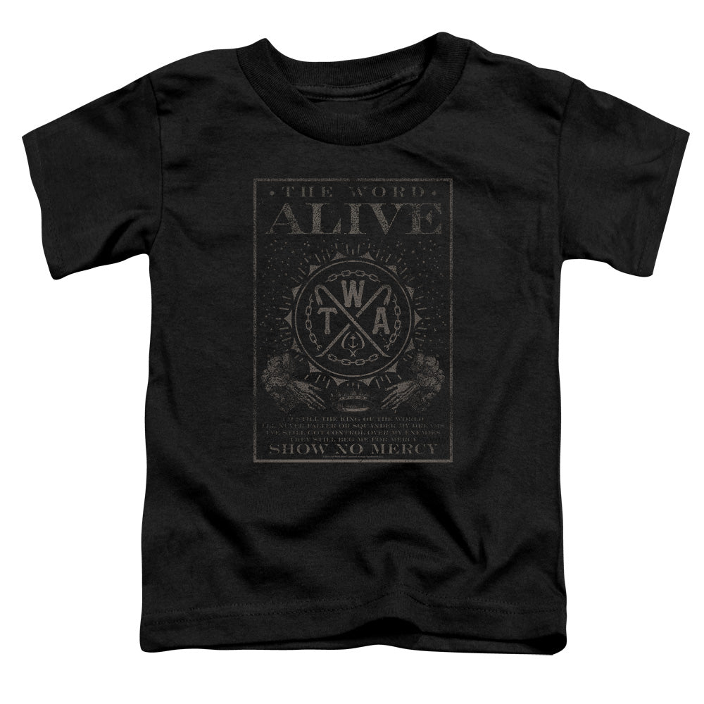 The Word Alive Show No Mercy Toddler Kids Youth T Shirt Black