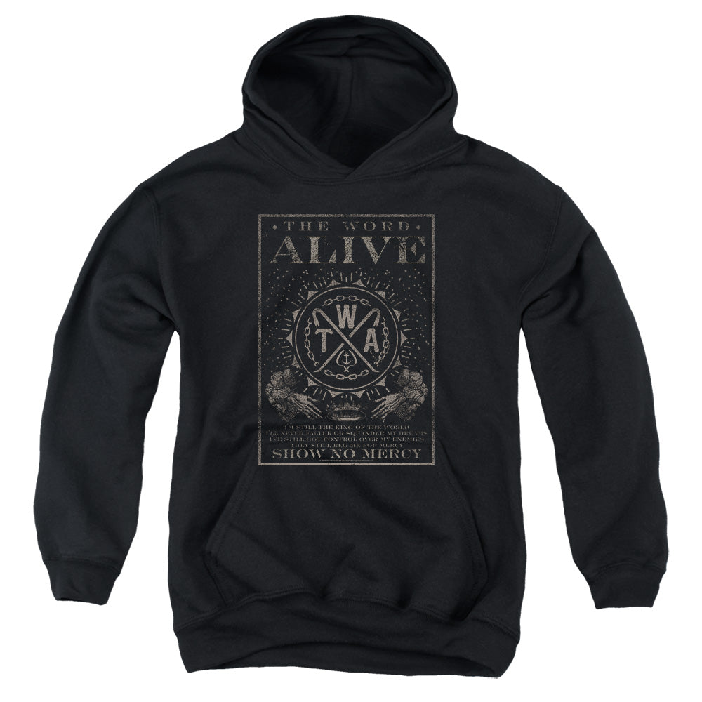 The Word Alive Show No Mercy Kids Youth Hoodie Black