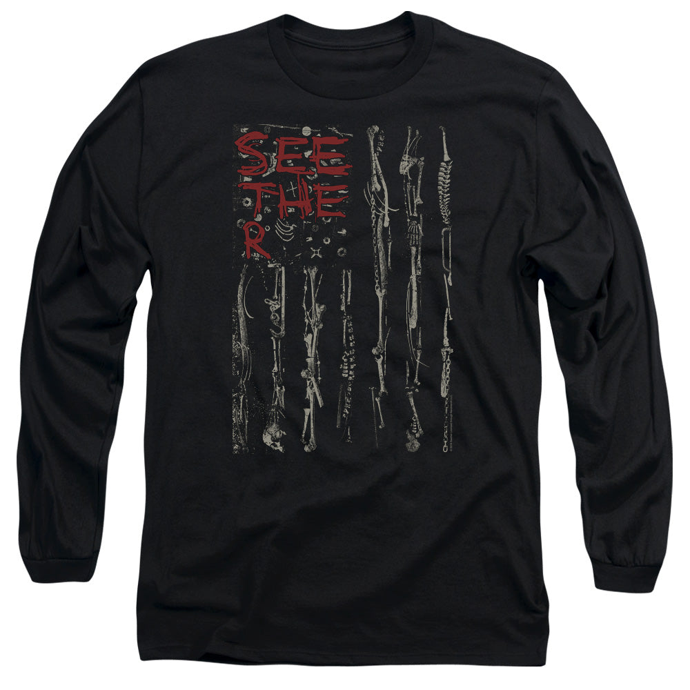 Seether Bone Flag Mens Long Sleeve Shirt Black