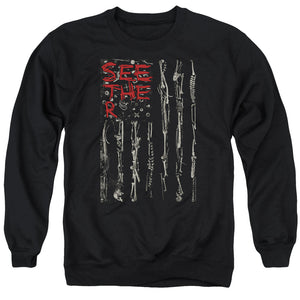 Seether Bone Flag Mens Crewneck Sweatshirt Black