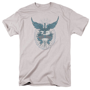 Bon Jovi Winged Heart Mens T Shirt Silver