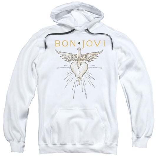 Bon Jovi Greatest Hits Mens Hoodie White